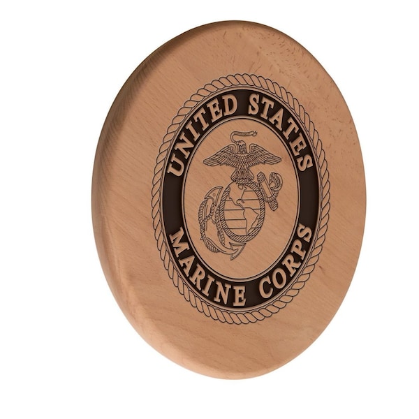 Holland Bar Stool Co United States Marine Corps 13" Laser Engraved Solid Wood Sign WSgnLNatMarine - main