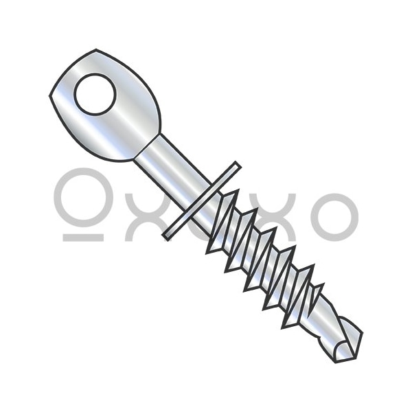 Oxoxo 1/4X2 Acoustical Eye Lag Self Drilling Screw Point Steel Zinc, 1000PK 588986 - main
