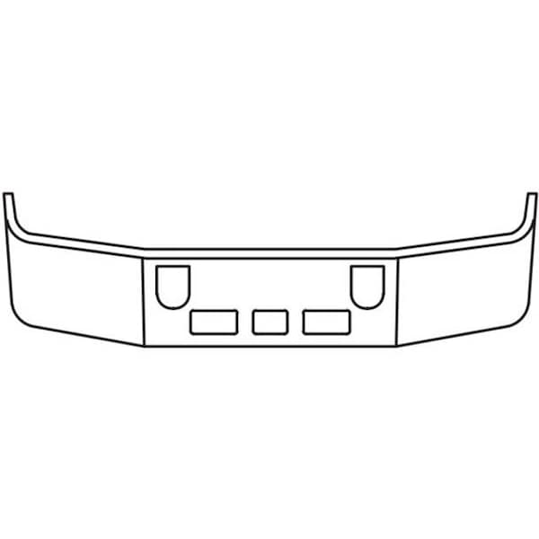 Ilc Repl. For Mack Ch Model Sba Year 2003 Valley Chrome 12 In Bumper W2 Fog Light 2 Center Step An WZ-ECHU-E - main