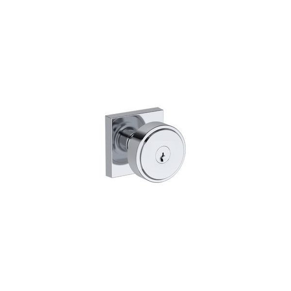 Baldwin Residential Door Knobs Keyed Entry Reversible Bright Chrome ENVASCSR260 - main