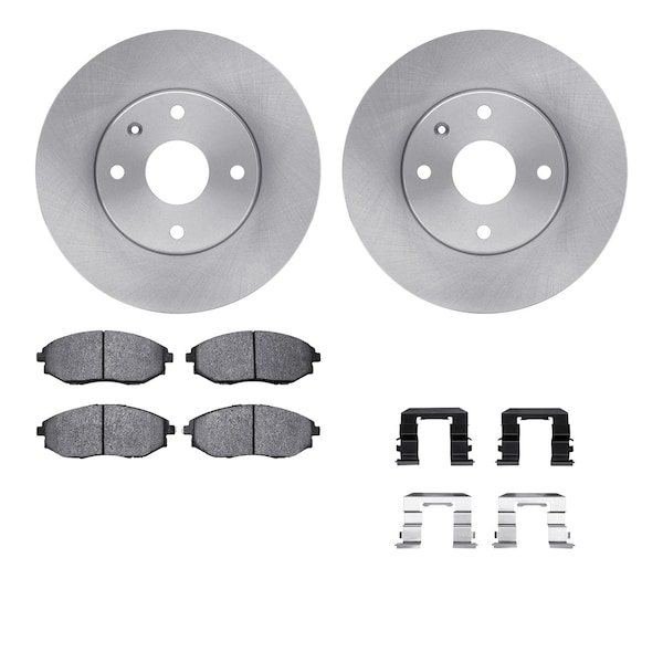 Dynamic Friction Co DFC Brake Rotor with 5000 Brake Pads and Hardware Kit 6512-01047 - main
