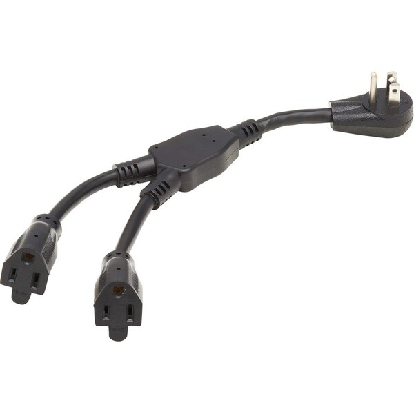 Tripp Lite Power Cord, 1 ft, Black, 14 AWG P024-001-15D-2 - main
