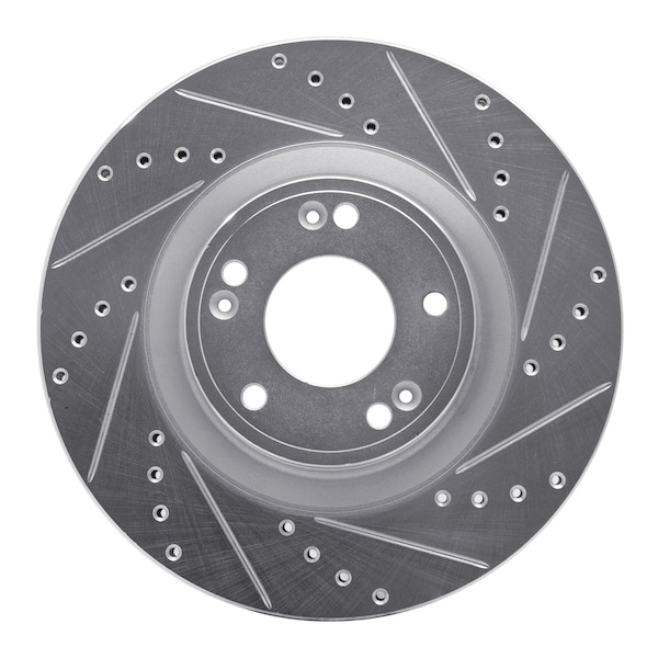 Dynamic Friction Co DFC Brake Rotor - Drilled and Slotted - Silver 631-03030R - main