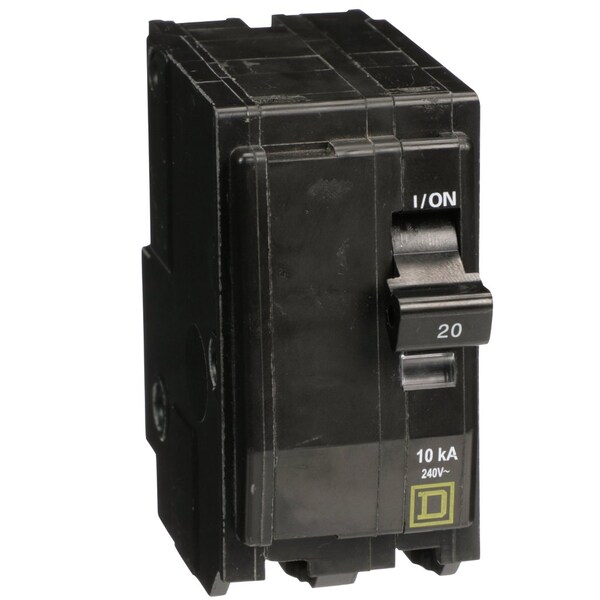 Square D Miniature Circuit Breaker, QO Series, 20A, 2 Pole, 240V AC, 10kA at 120/240V AC QO220H - main
