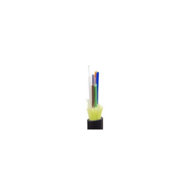 Cable Wholesale 6 Fiber Indoor/Outdoor Fiber Optic Cable, Multimode, 62.5/125, Black, Riser Rated, Corning, 10F3-2062H - main