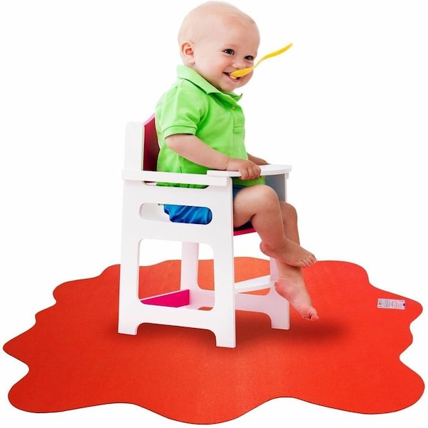 Floortex Red Multi-Purpose Mat for Hard Floors - 40" x 40" FC124040PRV - main
