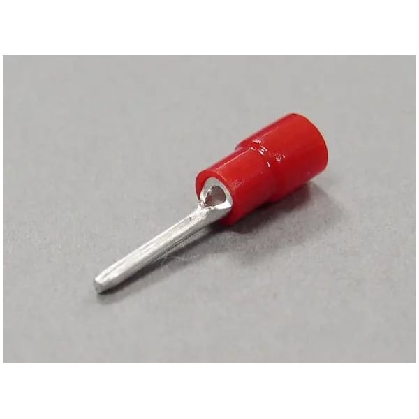 Nichifu Eco-Friendly Polycarbonate Insulated Pin Terminals, AWG 22-16 TMEX TC-1.25-11S-RED - main