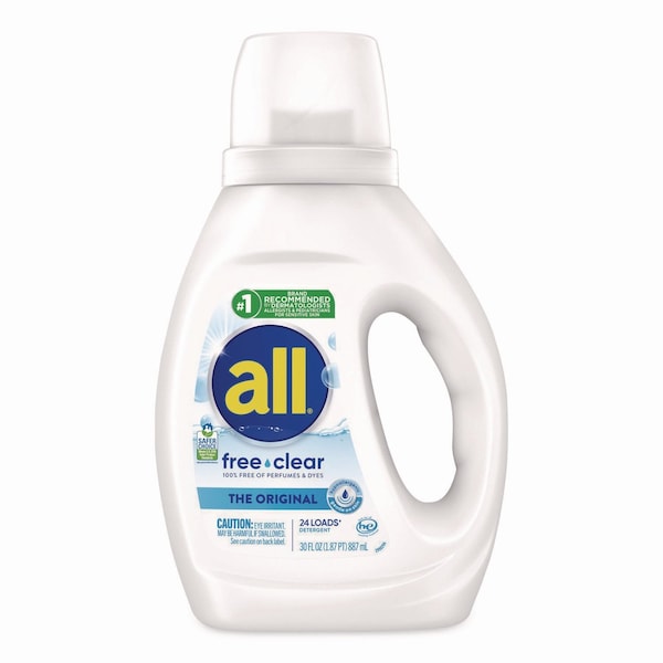 All Free Clear HE Laundry Detergent, 24 Loads, Unscented, 30 oz Bottle, 6PK 7261347427 - main