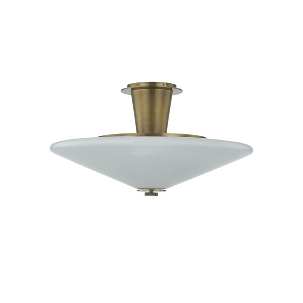 Corbett Lighting Cologne 1 Light Integrated LED Flush Mount in Vintage Brass 521-19-VB - main