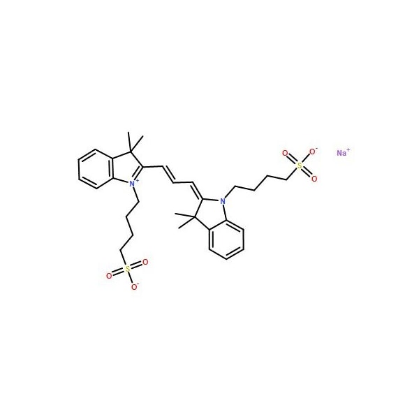 Ak Scientific 3, 3, 3', 3'-Tetramethyl-1, 1'-bis(4-sulfobutyl)indocarbocyanine Sodium Salt (100mg), CAS 120724-84-7 5468AL-100mg - main