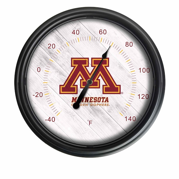 Holland Bar Stool Co University of Minnesota Indoor/Outdoor LED Thermometer ODThrm14BK-08MinnUn - main