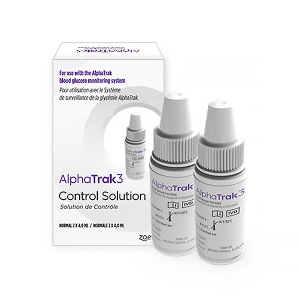 Alphatrak 3 Blood Glucose Monitoring Control Solution, 4mL, 2PK 119412 - main