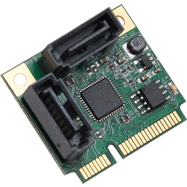 Syba Multimedia IO Crest Half Height 2 Port SATA III RAID Mini PCI-e 2.0 Card Half Size SATA Controller SI-MPE40095 - main