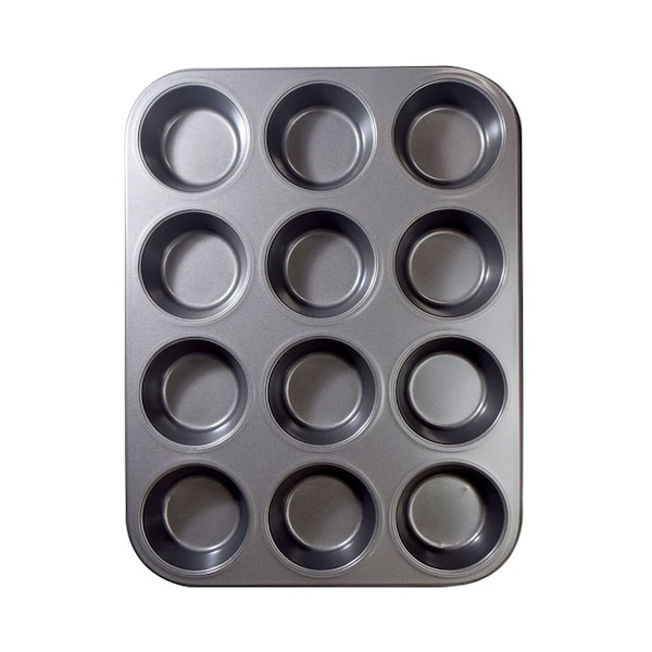 Ecolution BakeIns Muffin Pan, 12 Cup Capacity, Carbon Steel, Dishwasher Safe: Yes EIGY-3812 - main