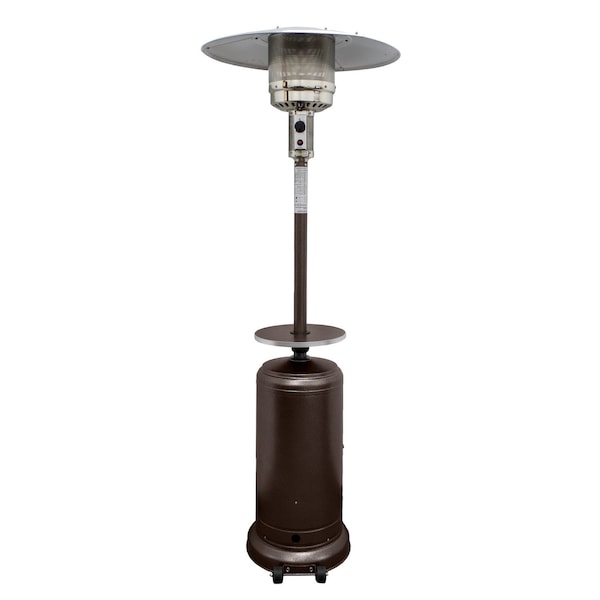 Homeroots 48000 BTU Bronze Steel Propane Cylindrical Pole Standing Patio Heater 480571 - main