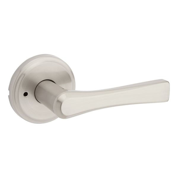 Kwikset Katella Lever Privacy Door Lock with 6AL Latch and RCS Strike Satin Nickel Finish 730KAL-15 - main