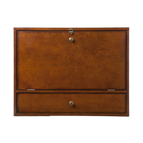 Homeroots 26" Brown Floating desk 402064 - main