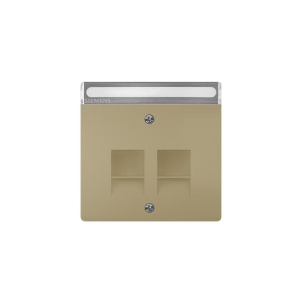 Siemens Style cover plate 68 x 68 mm with shutter with label for support plates 5TG1343-0MG - main