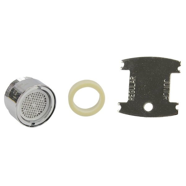 Danco Dual Thread Vandal Proof Aerator, 15/16 x 55/64 in Male x Female, Brass, Chrome Plated, 1.2 gpm 10866 - main