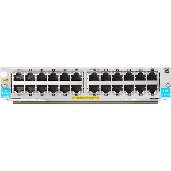 Hpe HPE 5400R 24-port 10/100/1000BASE-T PoE+ with MACsec v3 zl2 Module J9986A - main