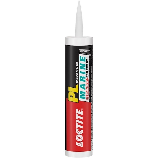 Loctite PL Marine Adhesive Sealant, White, 24 hr Curing, 32 to 100 deg F, 10.1 fl-oz Cartridge 2016891 - main