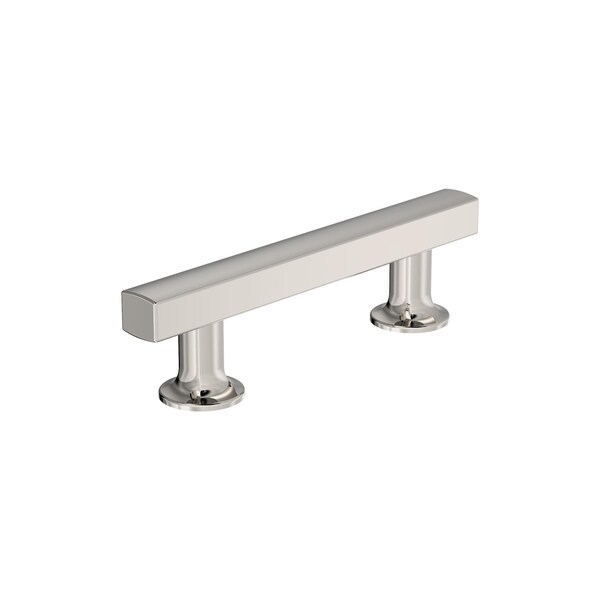 Amerock Everett 3 inch 76mm Center-to-Center Polished Nickel Cabinet Pull BP37103PN - main