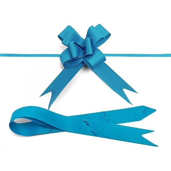 Nashville Wraps 4 Electric Blue Textured Poly Butterfly Pull Bows, 25PK 14TEB - main