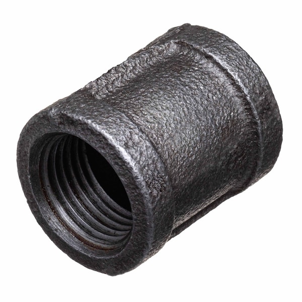 Usa Industrials Pipe Fittings - Black-Coated Malleable Iron - Class 150 - Coupling - 1/8in NPT Female ZUSA-PF-20009 - main