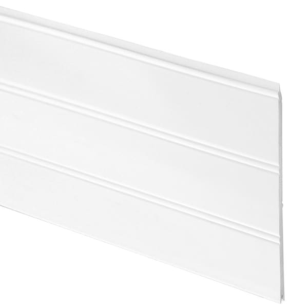 Inteplast Building Products 004 Series Reversible Beaded Plank, 96 in L, 712 in W, PVC, White 10040800891B - main