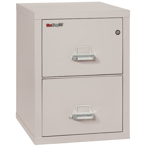 Fireking 2 Drawer, 1 Hr Fire & impact rated, 25" depth Letter Platinum 2-1825-CPL - main