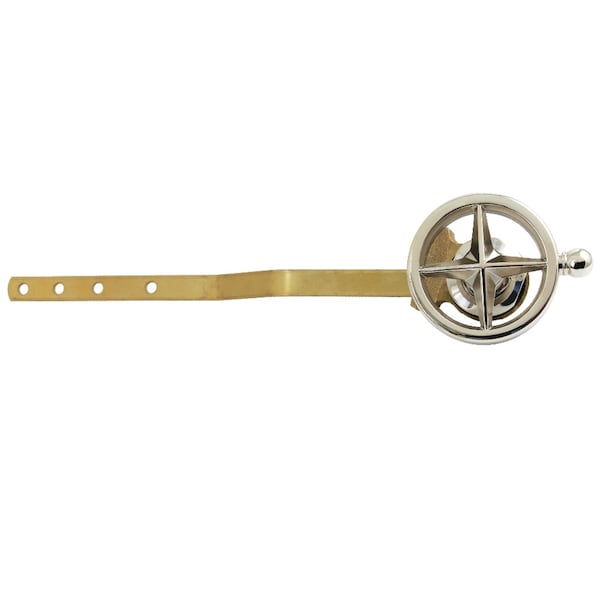Kingston Brass Front Mount Toilet Tank Lever with Knurled Handle, Polished Nickel KTRNK6 - main