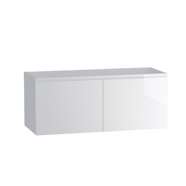 Homeroots 48" White Wood Freestanding Bathroom Vanity With White Sink And Two Drawers 627407 - main