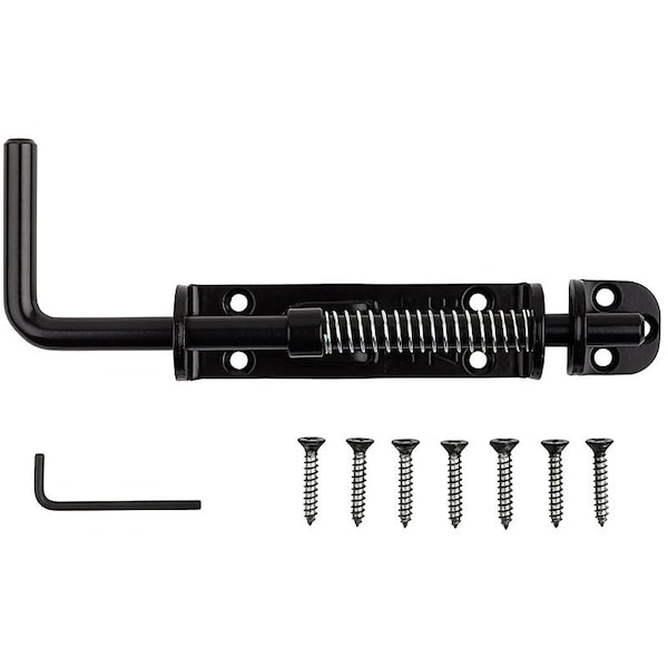 National Hardware Blk Hd Spr Slide Bolt N109-214 - main