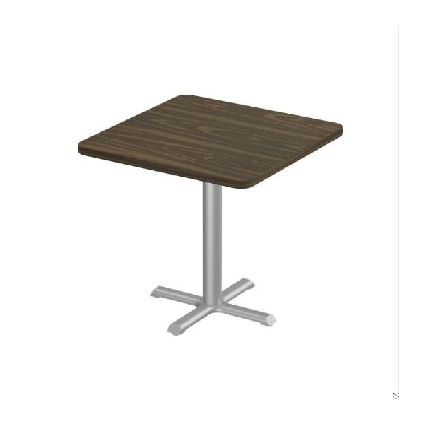Correll Square Cafe Table, 24 in W, 24 in L, 29 in H, Particleboard Top, Walnut SXT24S-01-98-01 - main