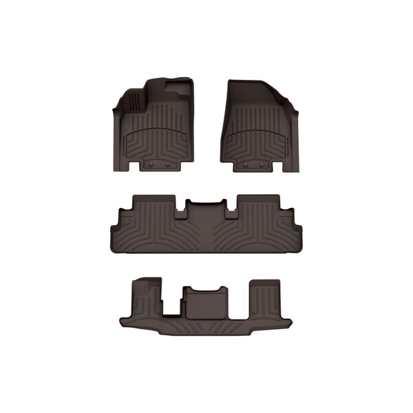 Weathertech Cocoa, Front and Rear and Rear FloorLiner HP 471698-1-2-3IM - main