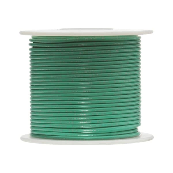Remington Industries 24 AWG Gauge UL1061 Stranded Hook Up Wire, 300V, 0044 Diameter, Green, 100 ft Length 24UL1061STRGRE100 - main