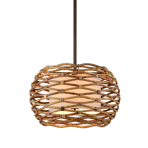 Troy Lighting Balboa 6 Light Chandelier 28 In. Textured Bronze F6747-TBZ - main