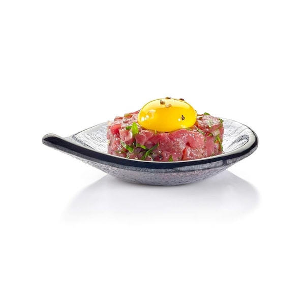 Rossetto Rosseto Smoked Glass Tear Drop Dish, Set of 24, 24PK GLS015 - main