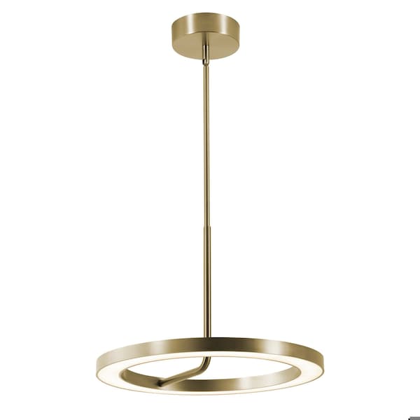 Afx One 18in LED Pendant - Light Antique Brass ONEP18LAJUDLB - main