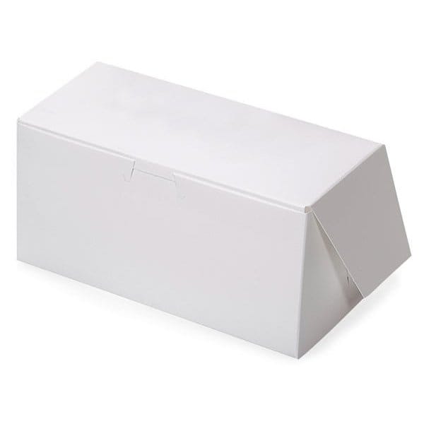 Nashville Wraps 8x4x4 White Bakery Boxes, 1-piece Lock Corner, 200PK BBWH844 - main