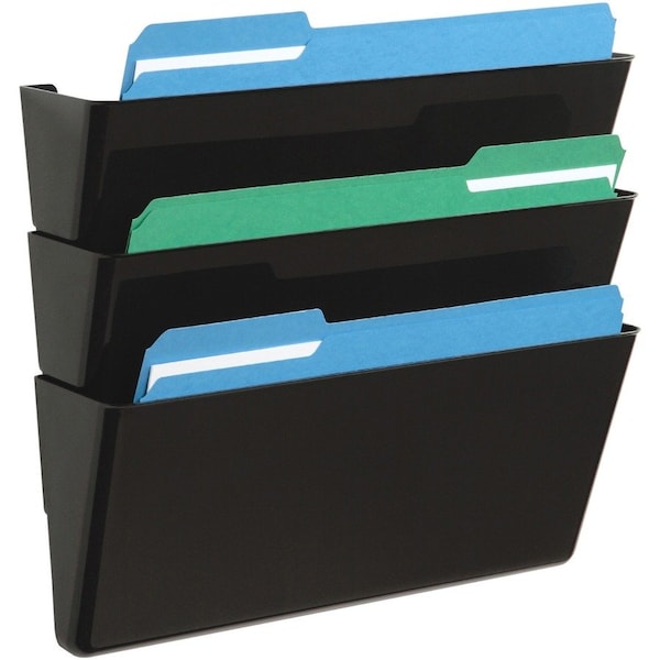 Deflecto Stackable DocuPocket Set, Black DEF73604 - main