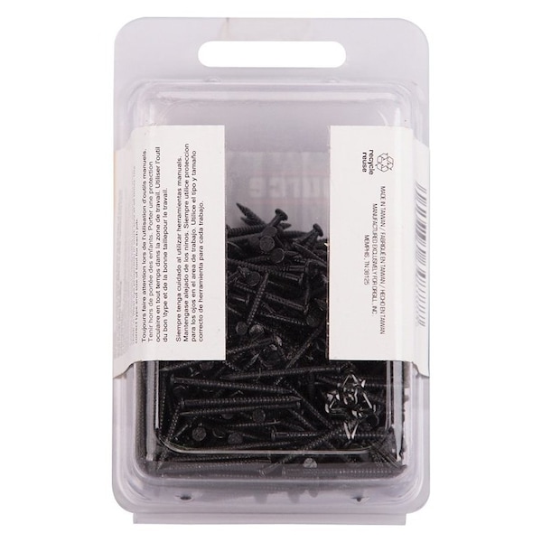 Prosource Panel Nail, 16D, 1 in L, Steel, Painted, Flat Head, Ring Shank, Black, 171 lb NTP-074-PS - main