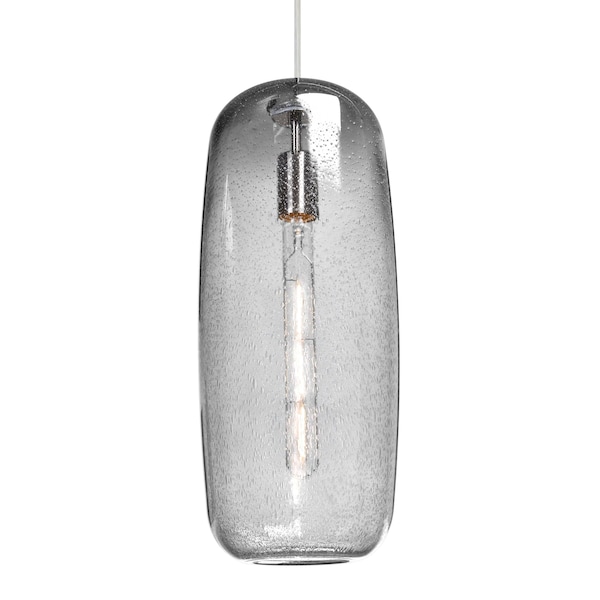 Besa Lighting Besa Pinot 18 Pendant, Clear Bubble, Satin Nickel Finish, 1x 60W MAX E26 Base 1JT-PINOT18CL-SN - main