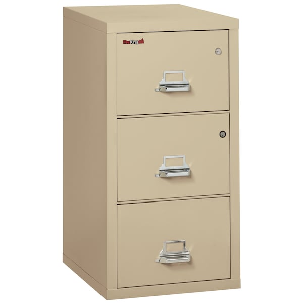 Fire King Fireking Fireproof 3 Drawer Vertical Safe-In-File Legal 20-13/16"Wx31-9/16"Dx40-1/4"H Parchment 3-2131-CPASF - main