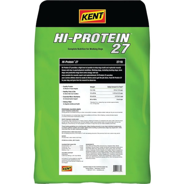 Kent Hi-Protein 27 40 Lb. Adult Dry Dog Food 7862 - main