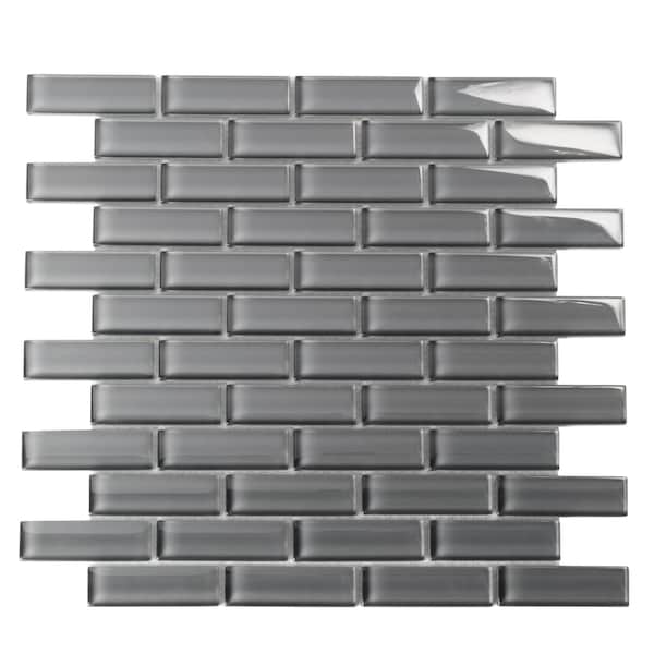 Apollo Tile Coin Gray 11.9 in x 11.9 in Glass Glossy Floor and Wall Mosaic Tile 4.92 sqft/case, 5PK APLBR88097A - main