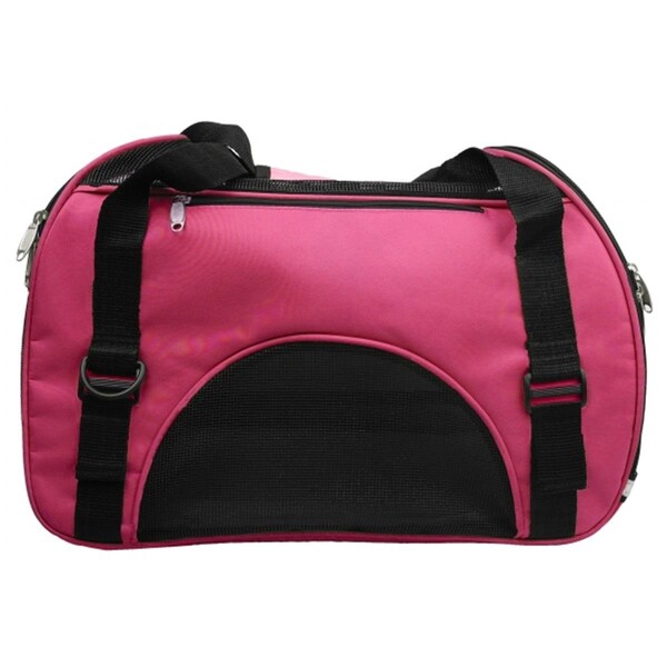 Petpurifiers Airline Approved Altitude Force Sporty Zippered Fashion Pet Carrier, Pink - Large PE117197 - main