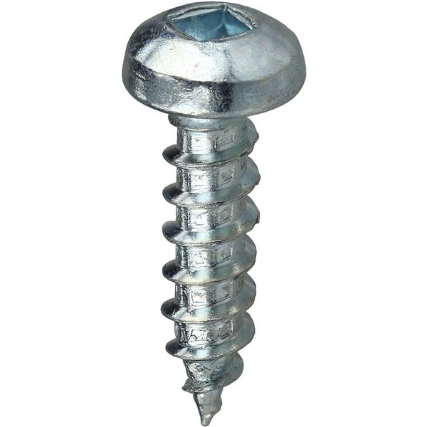 Dottie Sheet Metal Screw, #10 x 1 in, Zinc Plated Steel Pan Head Square Drive, 100 PK DDSMS101 - main