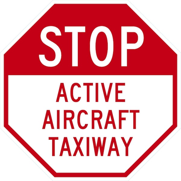 Lyle Stop Active Aircraft Taxiway, 24x24, High Intensity Prismatic, White G-13483-HI_24x24 - main