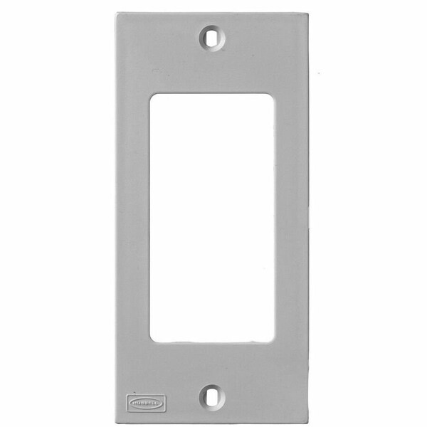 Hubbell Wiring Device-Kellems Din Rail Utility Box, Device Plate, Styleline Opening, Gray KP26GY - main